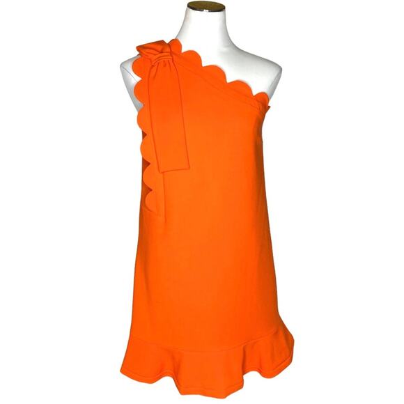 Victoria Beckham Target Orange One Shoulder Dress - Picture 11 of 11